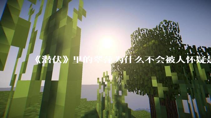 《潜伏》里的翠萍为什么不会被人怀疑是卧底？